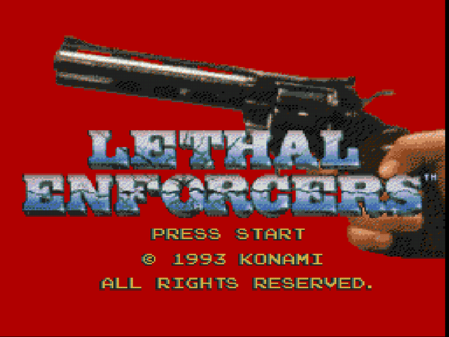 Lethal Enforcers Title Screen